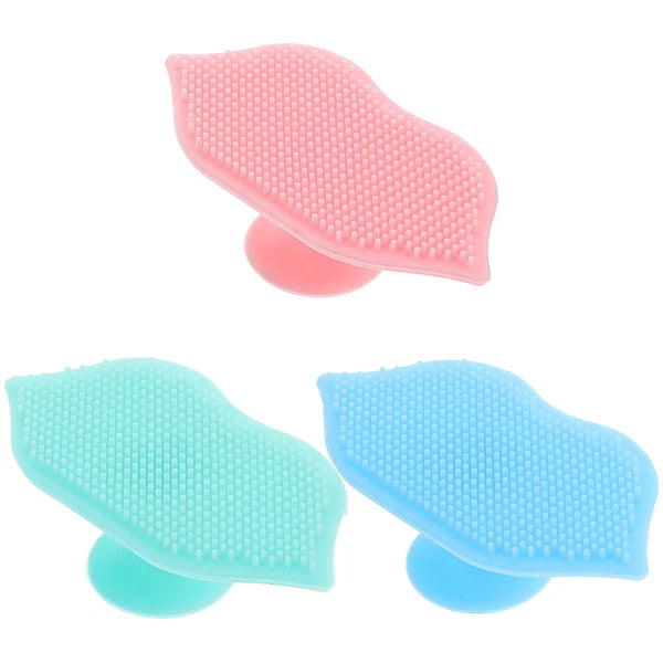 3 Pcs Silicone Cleansing Brush Baby Face Exfoliator Scrubber Cleanser