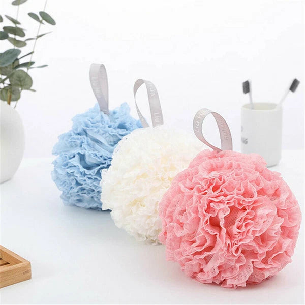 Loofah Ball Mesh Sponge Scrubber Scrunchie Shower Soft Bath Body Brush Buffer AU