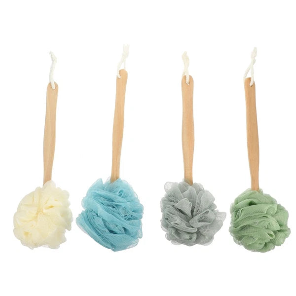 4 Pcs Bath Brush Rubs Back Ball Man Scrubber Scratcher for Shower