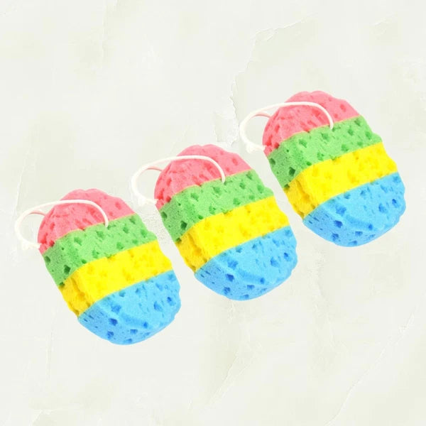 3 Pcs Bath Sponge Scrubbing Brush Sponges Scrubbers Bathing Tools
