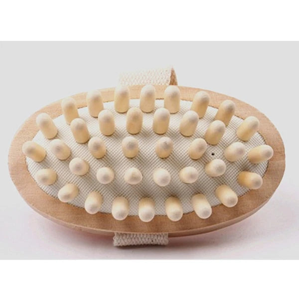 Body Massage Bath Brush Wooden Massage Round Head Bath Bathroom Accessories