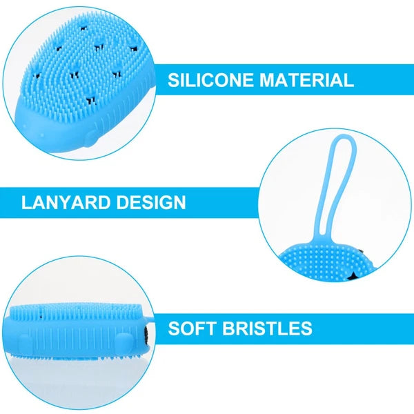 1Pc Silicone Bathing Brush Household Shower Brush Useful Body Bathing Scrubber