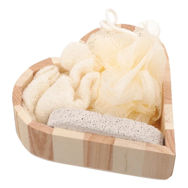 Heart-shaped Bath Brush Skin Scrubber Exfoliator Back for Shower