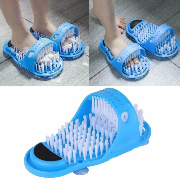 Bath Shower Spa Easy Cleaner Scrub Foot Scrubber Brush Slipper Feet Massage Wash