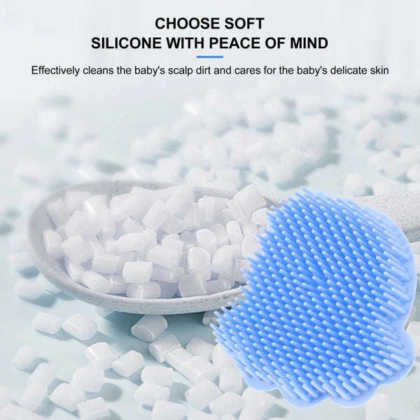 Infant Bath Bathing Scrubber Silicone Infant Shower Brush Bath Brush