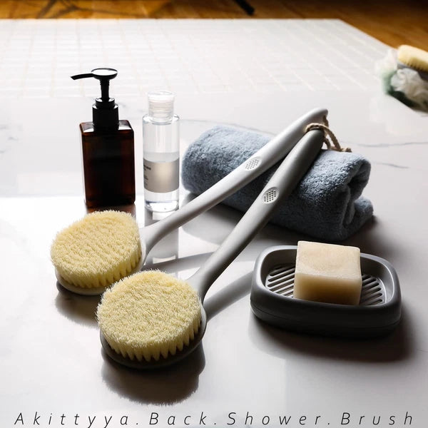 2 Pack Shower Brush for Back 14in Body Brush Long Handle Back Scrubber Soft B...