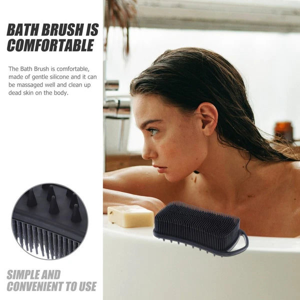 Bath Silicone Scrubber Body Exfoliating Shower Brushes