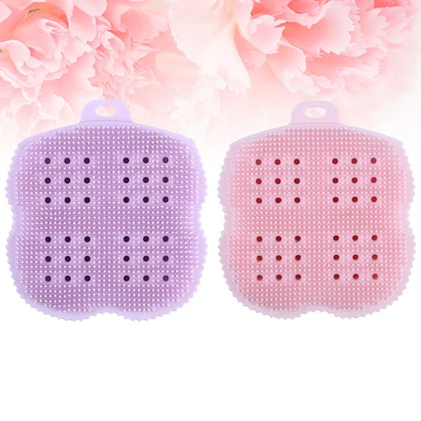 2pcs Shower Brush Practical Massage Brush Creative Bathing Scrubber Body
